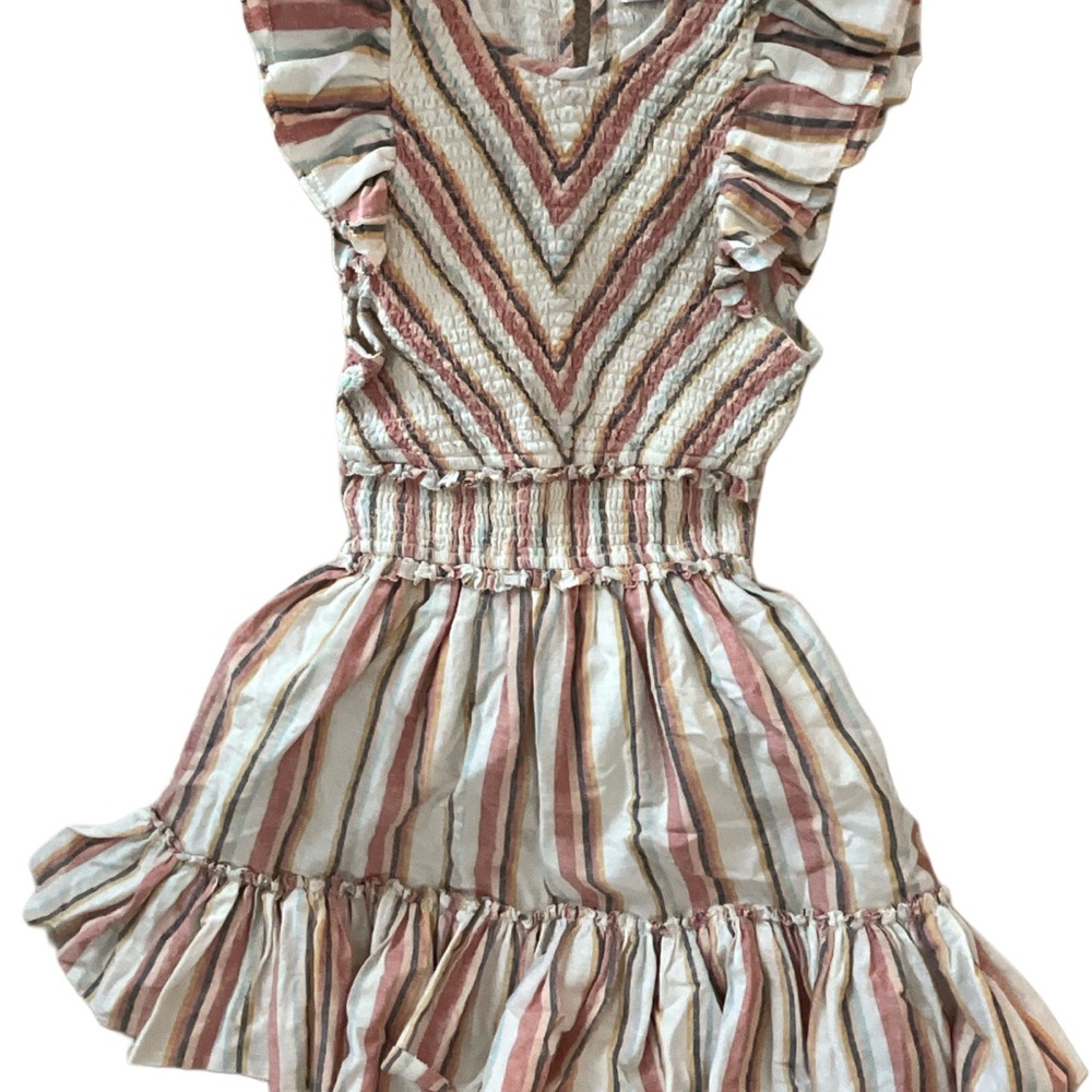 Anthropology Saylor Tulsi Dress Multi Pastel Ruffle Femme Vacay Multicolor Small - Picture 2 of 6